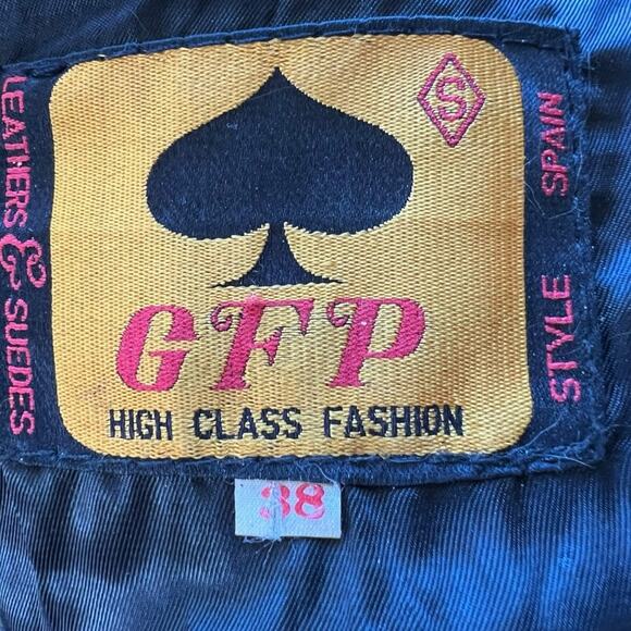 Vintage 1970s/80s Spanish Leather Jacket – Black Zip-Up, Pockets, Size 38 (S/M) - Picture 8 of 11